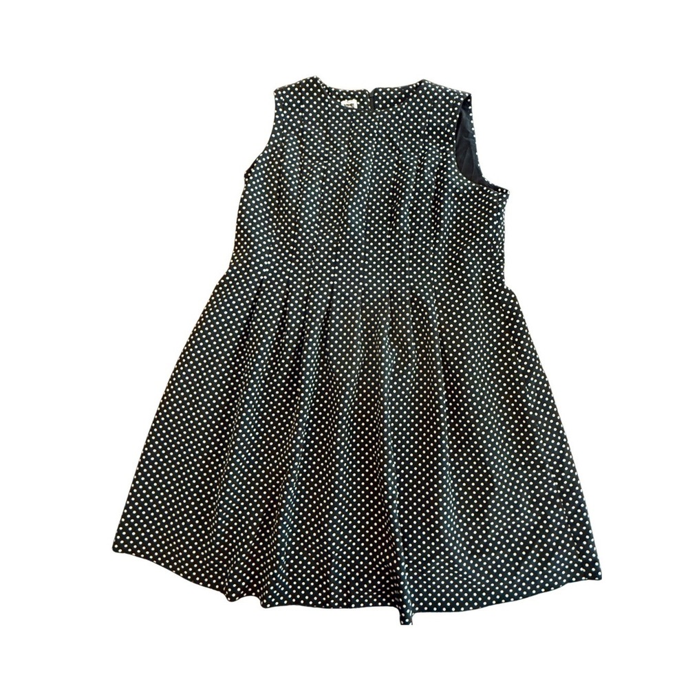 Anne Klein Black Dress with White Polka Dots Size 14W - Picture 2 of 16